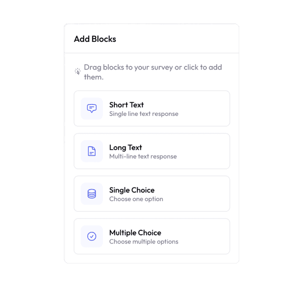 Survey builder interface